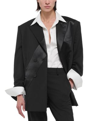 Helmut Lang Satin Panel Tuxedo Blazer Bloomingdale s
