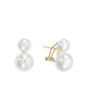 Shop Shashi Bianca Cultured Freshwater Pearl Earrings In White