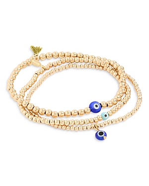 Shashi Lapis Lazuli Evil Eye Stretch Bracelet