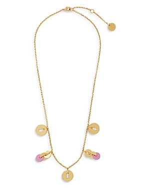 Shop Maje Sequins Choker Necklace In Gold Tone, 16 In Gold/pink