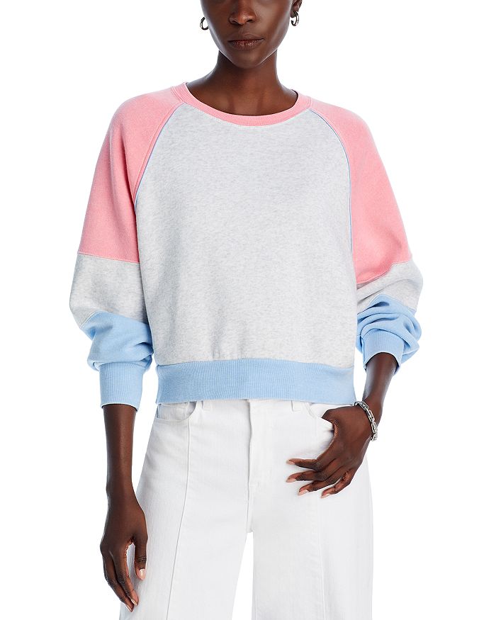 Vintage color block sweatshirt hot sale