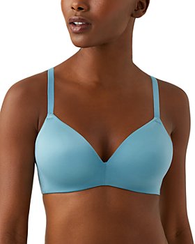 Blue/Teal brocade-like lace underwire push-up Bra- bow detail- Size 30B –  Contino