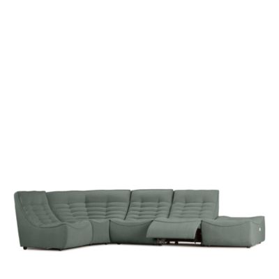 Trattino 5-Piece Power Reclining Fabric Sectional