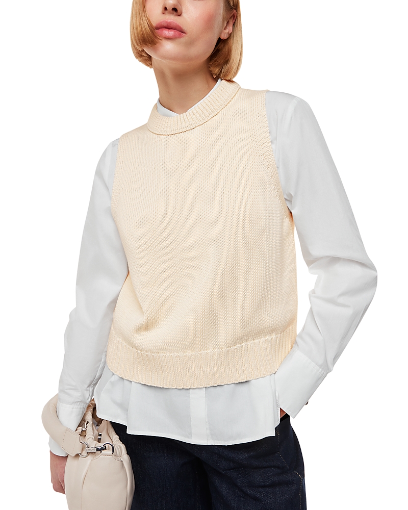 Whistles Rib Detail Sweater Vest