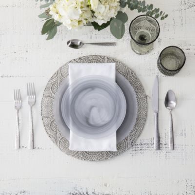 La Jolla Grey Dinner Plate, Set of 4