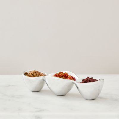 Namb&eacute; Triple Condiment Serving Dish