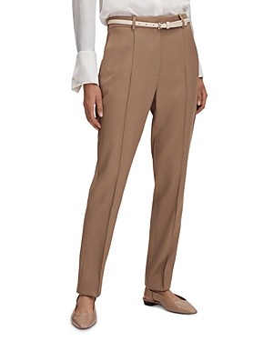 Shop Reiss Wren Slim Leg Trousers In Mink Neutral