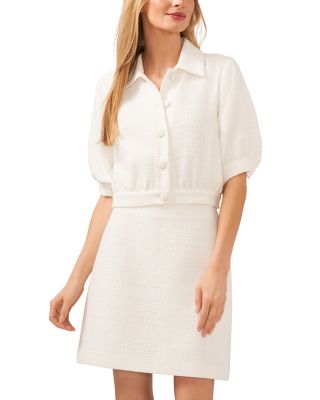 CeCe Puff Sleeve Cropped Jacket