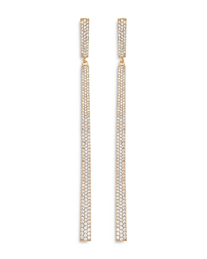 Shop Ettika Gramercy Pave Linear Drop Earrings In Gold