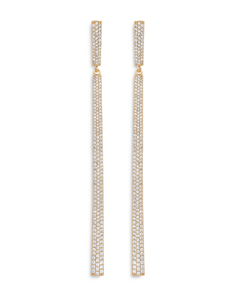 Ettika Gramercy Pave Linear Drop Earrings In Gold