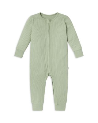 Mori Unisex Ribbed Clever Zip Romper - Baby