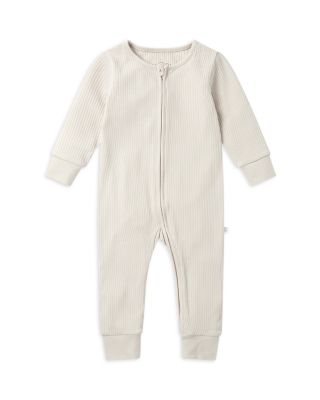 MORI - Unisex Ribbed Clever Zip Romper - Baby