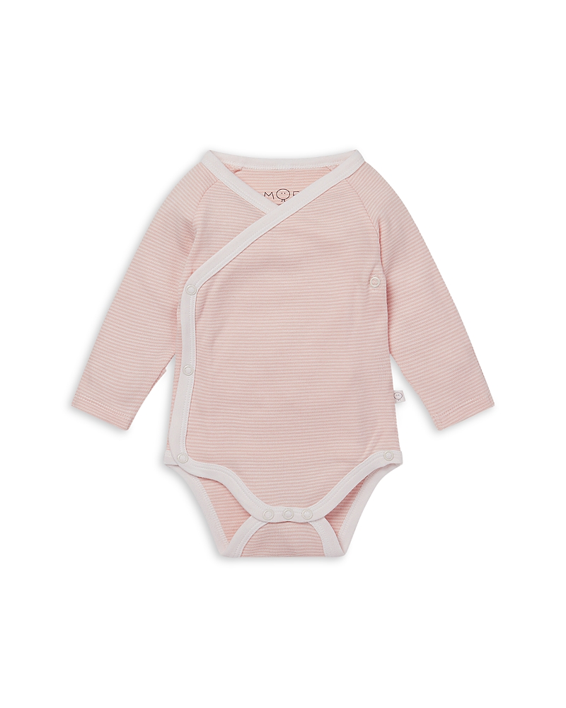 Mori Unisex Long Sleeve Kimono Bodysuit - Baby In Blush