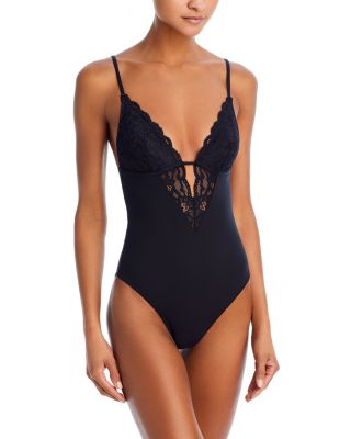 Fleur du Mal Charlotte Three Way Lace & Jersey Bodysuit