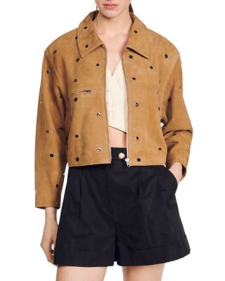 Sandro - Lopez Suede Cropped Jacket