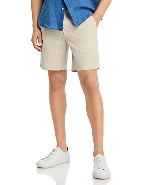 Shop Marine Layer Walk Cotton Blend Regular Fit 7 Shorts In Stone