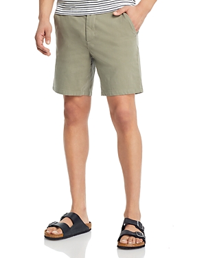 Shop Marine Layer Walk Cotton Blend Regular Fit 7 Shorts In Vetiver