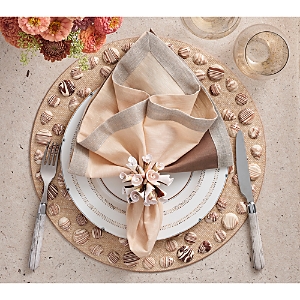 Kim Seybert Seashell Burst Napkin Ring in Ivory and Natural