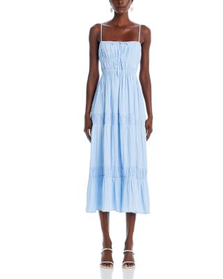 Tiered Sleeveless Midi Dress- Exclusive