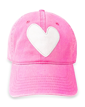 Shop Kerri Rosenthal Heart Patch Baseball Hat - 100% Exclusive In Hot Pink