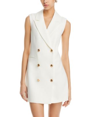 FRENCH CONNECTION Whisper Sleeveless Tux Mini Dress | Bloomingdale's