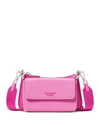 kate spade new york Double Up Patent & Saffiano Leather Crossbody