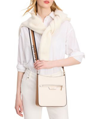 Hudson Color Blocked Pebble Leather Messenger Crossbody