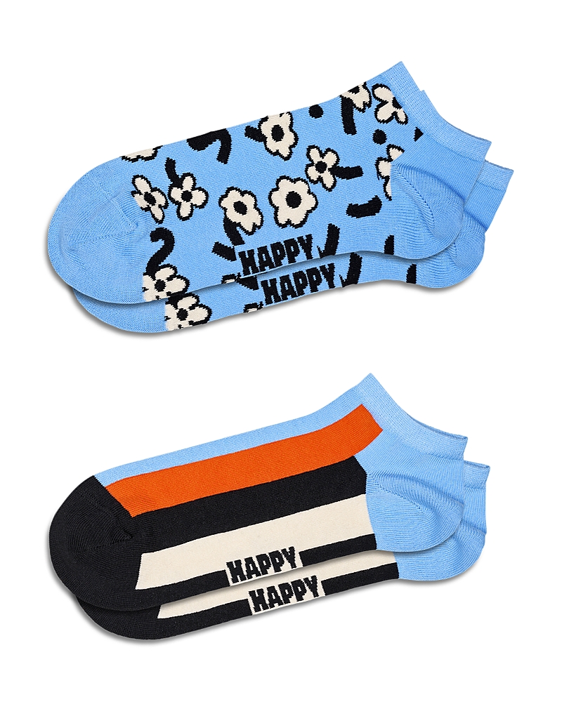 Happy Socks Printed Ankle Socks, Pack of 2