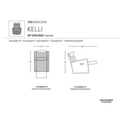 Kelli Power Leather Recliner