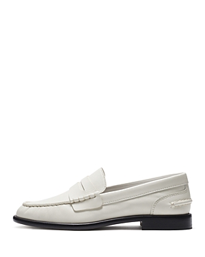 Rag & Bone Carter Calfskin Penny Loafers In Antique White