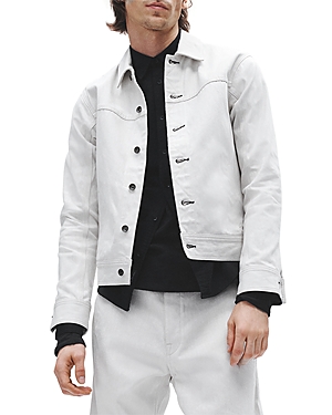 Rag & Bone Owen Cotton Trucker Jacket In Ecru