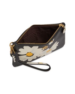 COACH Daisy Print Small Leather Wristlet | Bloomingdale's Handbags