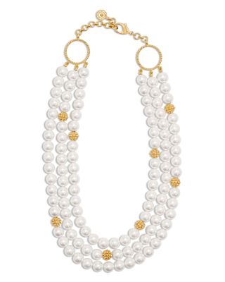 Berry & Bead Triple Strand Necklace, 18"