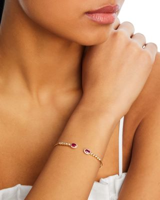 Ruby & Diamond Bracelet in 14K Yellow Gold 0.53 tcw 