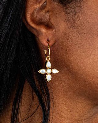 Aurora Reversible Charm Drop Hoop Earrings