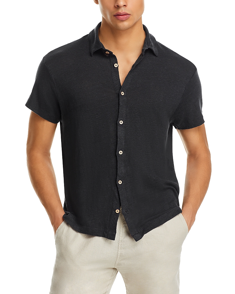 Alex Crane Ola Linen Knit Regular Fit Button Down Shirt