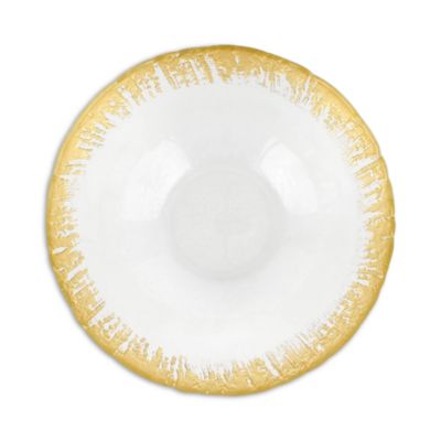 Rufolo Glass Gold Brushstroke Small Bowl