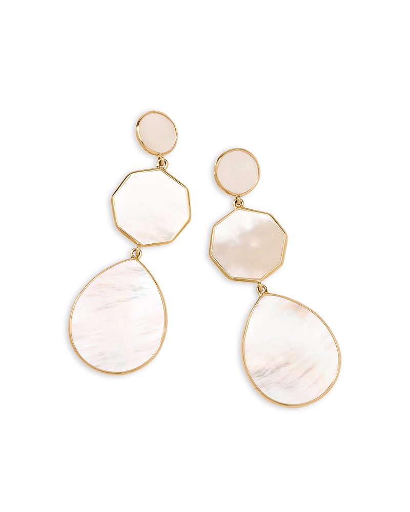 Ippolita 18k Yellow Gold Rock Candy Mother Of Pearl Doublet Triple Drop Earrings In Gold