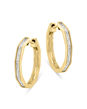 Bloomingdale's Diamond Baguette Small Hoop Earrings in 14K Yellow Gold, 0.4 ct. t.w.