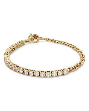 Allsaints Stone Chain Bracelet In Gold