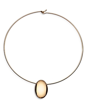 Shop Jennifer Zeuner Donni Dome Pendant Collar Necklace In Gold