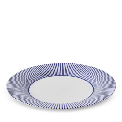 Blue Italian Steccato Dinner Plates, Set of 4