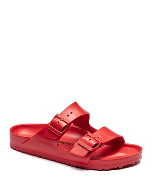Shop Birkenstock Women's Arizona Slip On Buckled Slide Sandals In Red