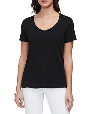 Three Dots Cotton V Neck Tee