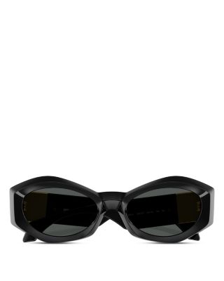 Medusa Plaque Oval Sunglasses, 54mm