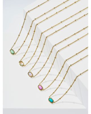 Mini Elisa Satellite Short Pendant Necklace, 15"-19"