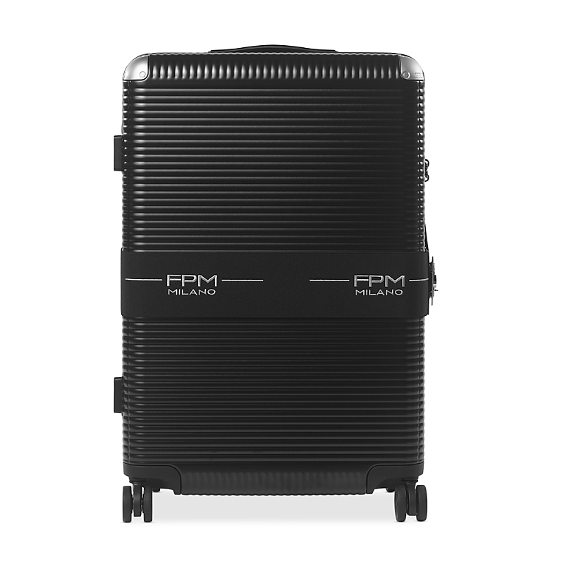 Fpm Milano Bank Zip Deluxe Extra Large Checked Suitcase In Eclipse Black