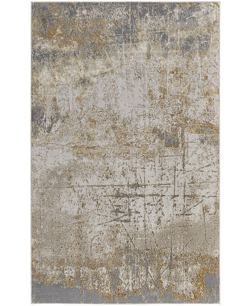 Shop Feizy Aura Aur39lnf Area Rug, 5' X 8' In Ivory