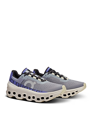 On Cloudmster Running Shoe In Mist/blueberry