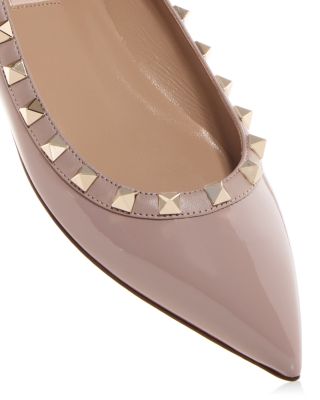 Women's Rockstud Pointed Toe Ballet Flats